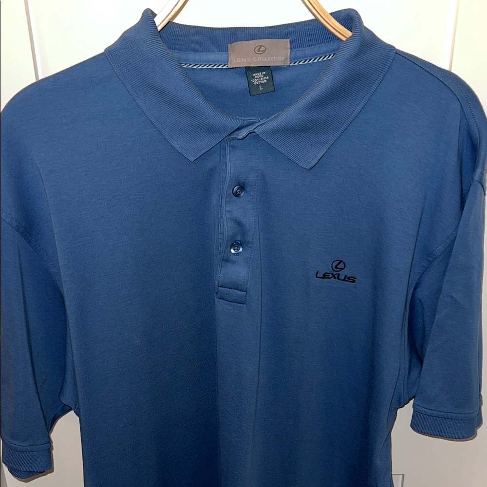 Lexus Men's Short-Sleeve Polo in Blue